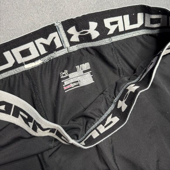 Under Armour Pants Mens XL Black Compression Gym Athletic Heat Gear - Picture 2 of 3